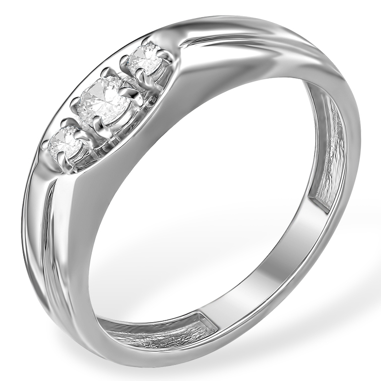 Кольцо, серебро, фианит, 10100110108-501